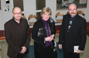 Ronnie Hughes, Curator,Terri Scott, President of IT Sligo and Prof. Declan McGonagle